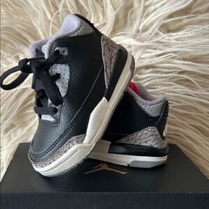 Jordan Kids Black and Gray High-Top Sneakers